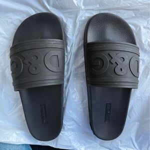 D&G Black Slide Sandals